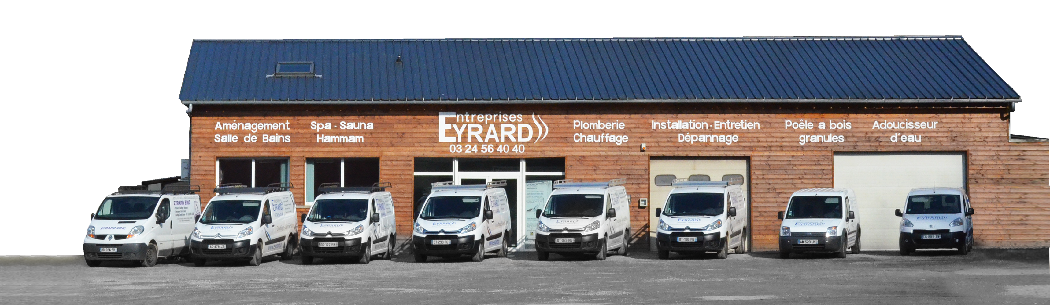 Entreprise Eyrard, enseigne et véhicules